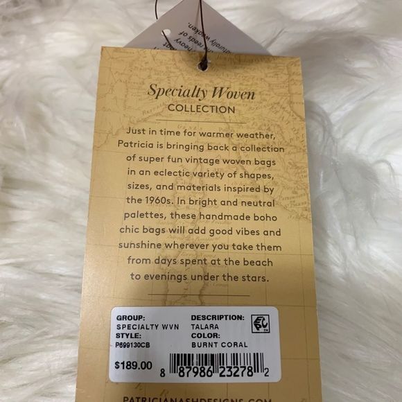 Patricia Nash Woven Straw & Leather Bag With Scarf - Picture 4 of 12